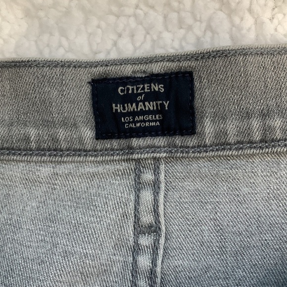 Citizens of humanity Drew Frey gray high rise crop flare raw hem jeans - Picture 6 of 8